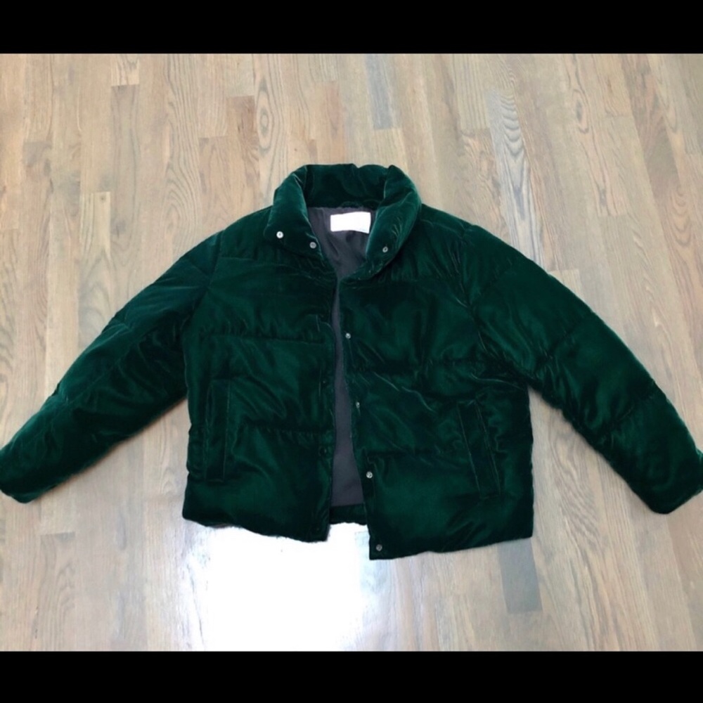 Zara 2017 velvet puffer coat